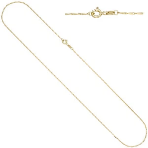 JOBO Haferkornkette 585 Gold Gelbgold 1,2 mm 45 cm Kette Halskette Goldkette - Picture 1 of 2