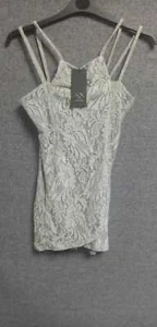 AX Paris Womens Grey Double Strap Lace Mini Bodycon Size UK 14 NH102 AA 02 - Picture 1 of 5