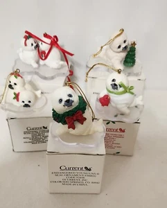 Lot of 7 1990's Endangered Young'uns Ornament by Current inc.-Bunnies/Rat/Seal - Picture 1 of 7