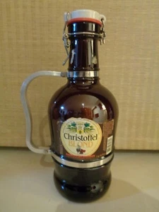 Christoffel Blond 2 qt Beer Bottle Glass w/ Aluminum Handle 12.75"H 1995 empty - Picture 1 of 13