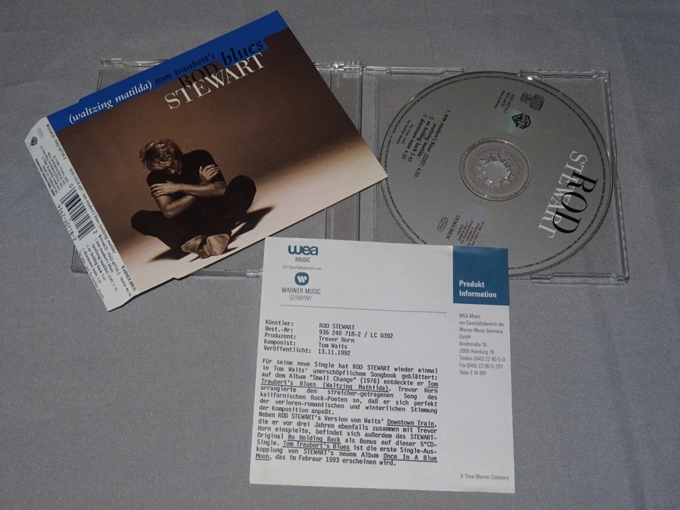 ROD STEWART - TOM TRAUBERT'S BLUES / 3 TRACK MAXI-CD 1992 (MINT-) & PROMO-SHEET - Bild 1 von 1