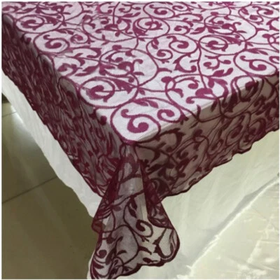 Vintage Lace Rectangle Tablecloths with Elegant Crochet Table Cloth Covers - Image 1 of 4