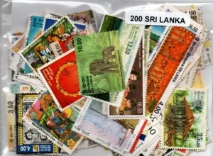 Lot de 200 timbres du Sri Lanka - Picture 1 of 1