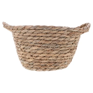 Straw Flower Basket for Plants Indoor Handwoven Decorative Baskets - Picture 1 of 12