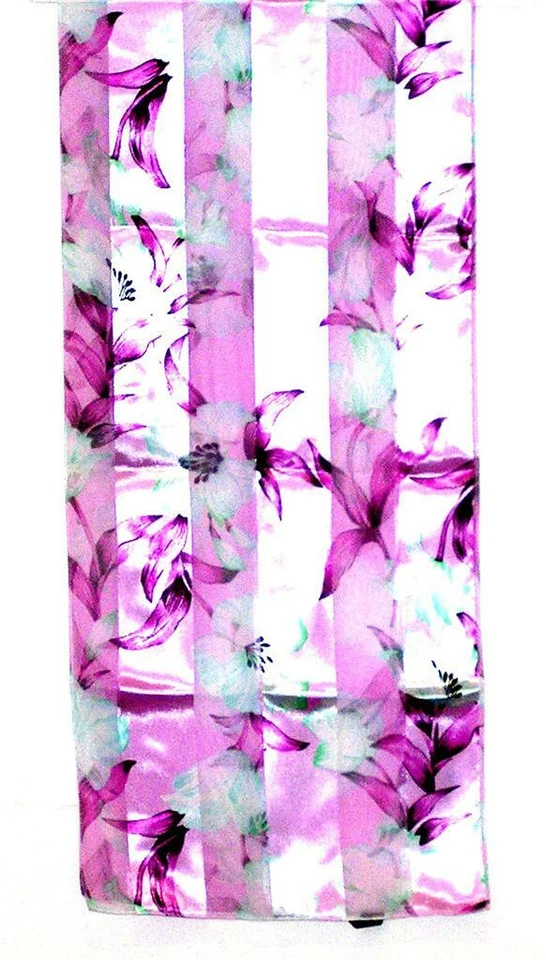 SCARF 长淡薰衣草背景和绿色和紫色花卉热带花卉 — 第 1/1 张图片