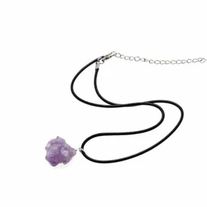 February Birthstone Crystal Quartz Chakra Stone Pendant Necklace Healing Balance - Picture 1 of 6