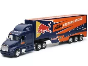 New Ray 1:32 Red Bull KTM Motocross team Truck Toy Model supercross Lorry - Picture 1 of 5