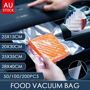 200/100 X Vacuum Sealer Bags Precut Food Storage Saver Heat Seal Cryovac 4 Size - Picture 1 of 16