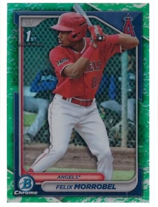 2024 Bowman Chrome Lunar Glow FELIX MORROBEL LOS ANGELES ANGELS 1ST REFRACTOR - Picture 1 of 2