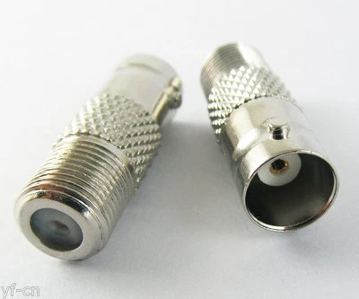 1pc BNC Female Jack to F type Female Jack Straight TV PAL RF Adapter Connector - Image 1 of 4