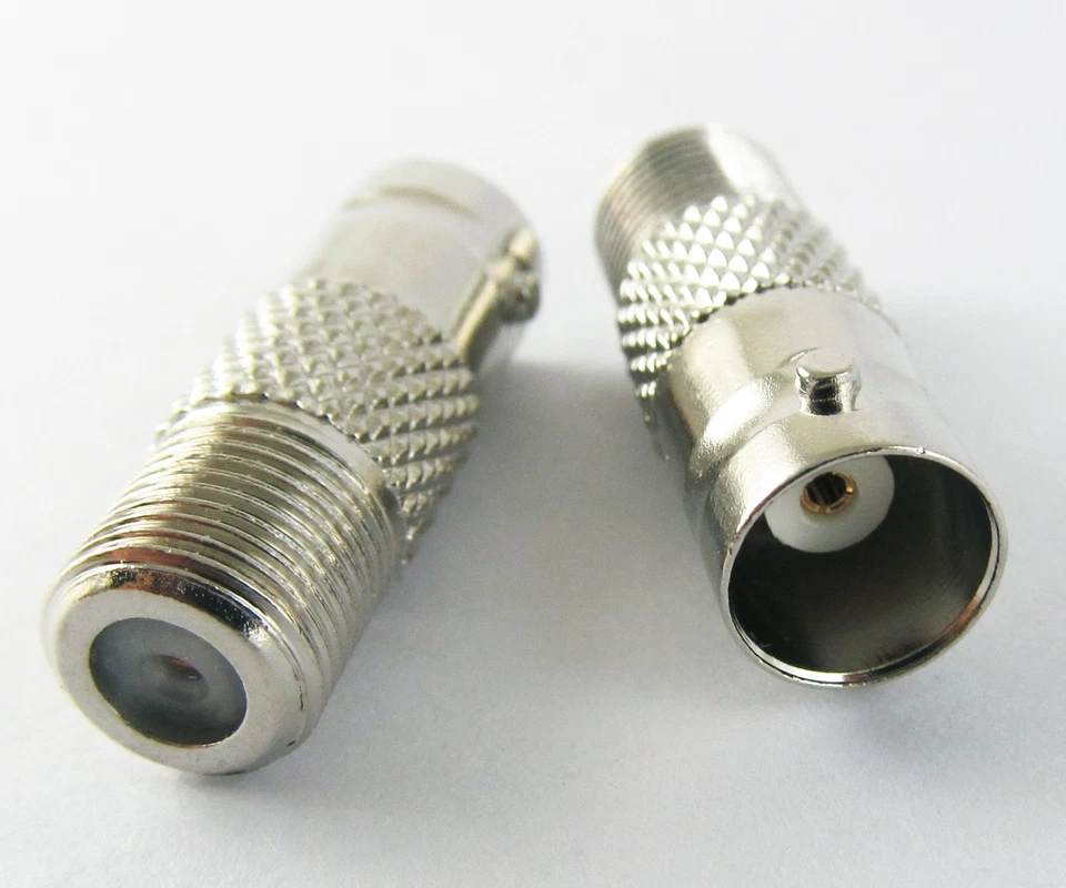 10pcs BNC Female Jack to F type Female Jack Straight TV PAL RF Adapter Connector - Image 1 of 4