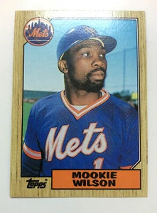 Vintage 1987 TOPPS Mookie Wilson New York Mets #625 MLB Baseball Card - RARE! - Picture 1 of 2