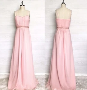 TED BAKER London FOELEE Dress PINK ROSE GOLD Crystal Stud MAXI Formal Gown Sz 2 - Bild 1 von 12
