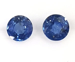 NATURAL 1.61ct!! PAREJA A JUEGO ZAFIRO AZUL FACETADA POR EXPERTOS EN ALEMANIA + CERTIFICADO - Imagen 1 de 1