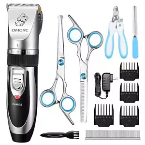 Pets Cat Dog Clippers Hair Electric Cordless Clipper Grooming Trimmer Shaver - Picture 1 of 7