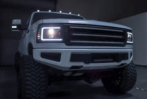 AlphaRex Alpha-Black Pro Halogen Headlights for 1992-1996 Ford F-150/250 Bronco - Picture 1 of 15