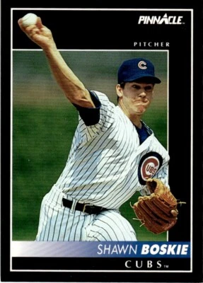1992 Pinnacle Baseball Card Shawn Boskie Chicago Cubs #527 - Image 1 of 2