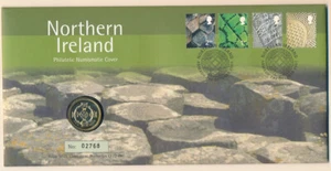 GB QEII 2001 NORTHERN IRELAND £1 COIN - FDC - BU coin - Picture 1 of 2