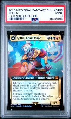 PSA 9 FOIL Extended Art Kefka, Court Mage | Ruler of Ruin Final Fantasy 0496 - Image 1 of 2