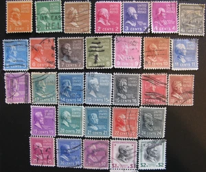 US stamps 1938-39 Presidents Series; lot of 31. No $5, USED. *SEE NOTE* Pick one - Picture 1 of 2
