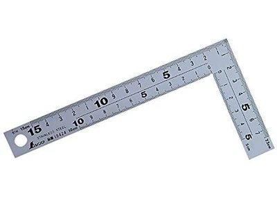 Shinwa Sokutei righello argento spesso largo 15 cm 10424 NUOVO - Immagine 1 di 4