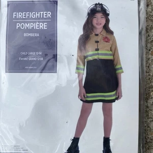 Feuerwehrmann Kleid gelb Anzug selbst Verkleidung Halloween Kinderkostüm - Bild 1 von 5