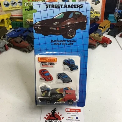 1984 MATCHBOX SUPERFAST MB BLACK RED W FLAMES ‘57 CHEVY BEL AIR 1/64 VARIATION - Image 1 of 4