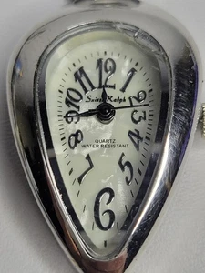 Suisse Ralph Women's Quartz Motorcycle Tank Watch Pearlized Dial Silver 8" Band - Picture 1 of 4