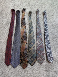 Vintage Seidenkrawatte Set Paco Rabanne Robert Talbott Bill Blass Herren Paisley 90er - Bild 1 von 3