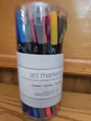 NEW AMERICAN CRAFTS DUAL TIP Art Markers 30 Pack SCHOOL SUPPLIES FREE SHIPPING  - Image 1 of 4