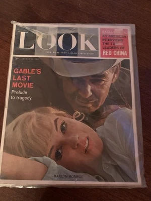 Look Magazine January 31 1961 Marilyn Monroe Clark Gable China Chou En-lai - Image 1 of 4