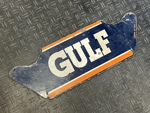 Gulf Tire Blechschild Ständer & Reifen Tankstelle Werberegal NOS Original - Bild 1 von 4