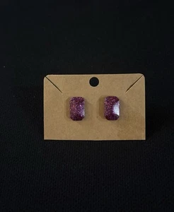 Stud Earrings- Purple - Picture 1 of 1