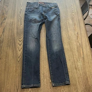 Tommy Hilfiger Herren Straight Jeans Slim Fit Denim Dark Wash Blau Größe 30x32 - Bild 1 von 12