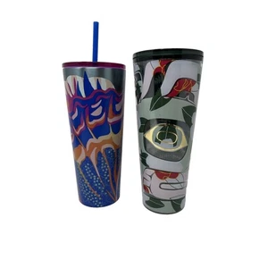 Starbucks Summer 2024 Abstract Swirl Butterfly Silver Winter Alison Bremmer Lot - Bild 1 von 12