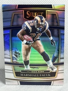 2021 Panini Select 39 Marshall Faulk Silver Prizm Concourse St. Louis Rams Card - Foto 1 di 2