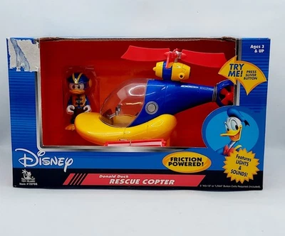 Toy Island  Disney Donald Duck Rescue Copter Friction Powered Light Sounds - Image 1 of 4