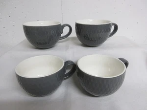 Set/4 DAVID'S TEA Gray Faceted Coffee Tea Mugs - Foto 1 di 6
