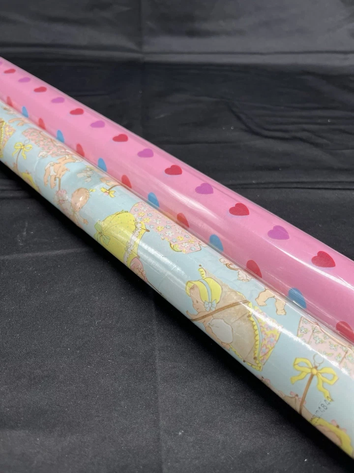 New Sealed Hallmark Vintage Wrapping Paper Baby Shower Gift Current Heart Tissue - Image 1 of 4