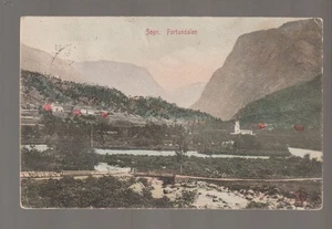 NORWAY c1910 FORTUNDALEN Birdseye View SOGN Vestland County - Picture 1 of 4