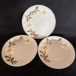 3 Obstgartengeschirr Hartriegel 6,75" Brotteller Made in California handbemalt Vintage - Bild 1 von 3