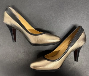 Cole Haan Heels NIKEAIR Pump Platform 7B Black And Gold (Z21) - Picture 1 of 12