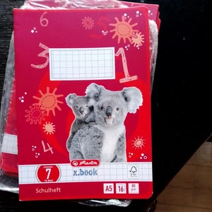 6x herlitz Schulheft x.book DIN A5 Lineatur 7 / kariert 16 Blatt - Bild 1 von 2