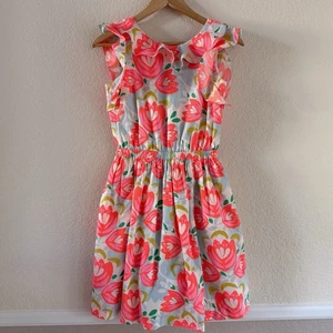 Vestido Crewcuts J Crew Volantes Niñas 14 Cactus Floral V Espalda Sin Mangas - Imagen 1 de 10