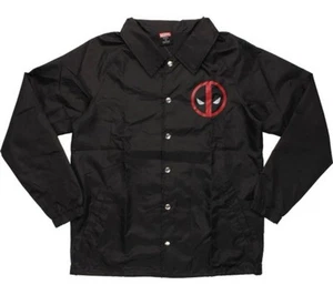 Deadpool Logo Coach Windbreaker Snap Jacket Official Marvel Merch XXL - Picture 1 of 3