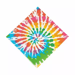 Tie Dye Lunch Napkin, Party Supplies, 16 Pieces - Picture 1 of 1