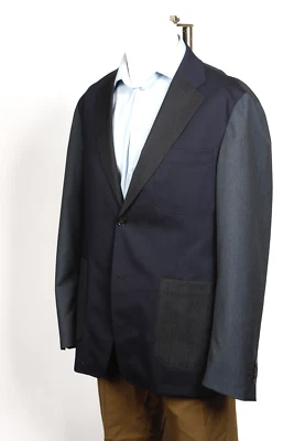 Tigre de Suecia Blazer Hombre Talla 54R / US44 Negro y Azul Muesca Solapa Foto 1 de 4