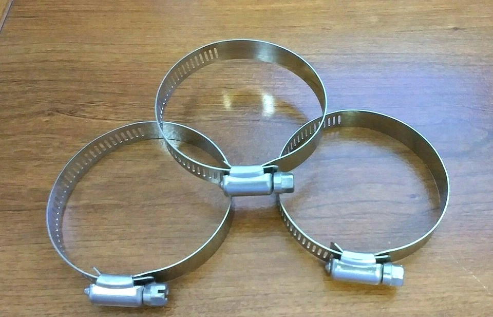 3 abrazaderas de manguera BBT todo acero inoxidable grado marino #36 1-3/4" a 2-3/4" Foto 1 de 1