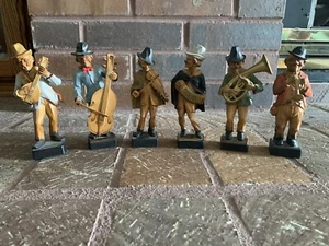 Set of 6 Waldbronn German Resin Band of Musician Figurines - Picture 1 of 10