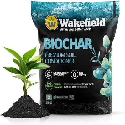 Acondicionador de Suelo Premium Biochar - Suelo Biochar Orgánico 100% Puro para Impulsar Nutri Foto 1 de 4